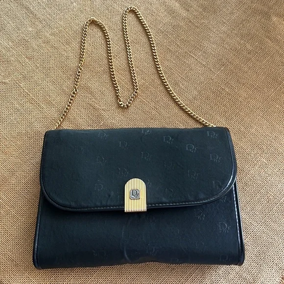 Christian Dior vintage purse / shoulder bag CD black - Picture 2 of 8
